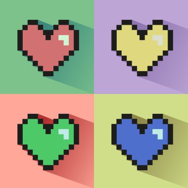 Pixelated kalpler seamless modeli.