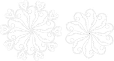 Floral Ornaments Line Art