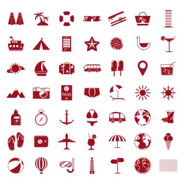 Yaz tatil Icon set