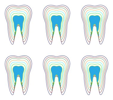 Teeth silhouette pattern