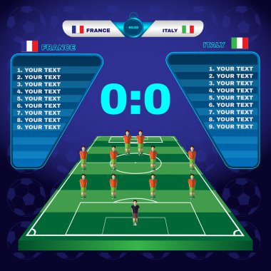 Soccer Match Scoreboard on a Playfield