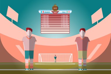 Soccer Match Scoreboard on a Playfield