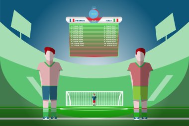 Soccer Match Scoreboard on a Playfield