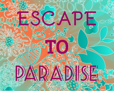 Summer Party Invitation Escape to Paradise.