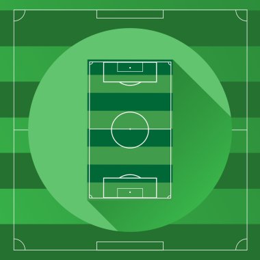 Soccer game field vector illustration