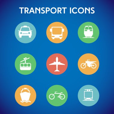 Transportation Big Colorful Icon Set