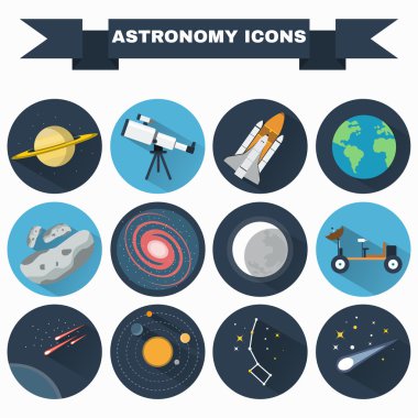 Astronomy Icons Set clipart