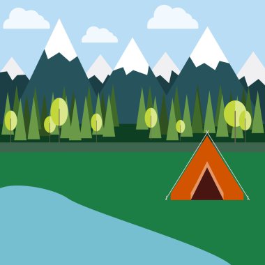 Camping in Wild Nature 