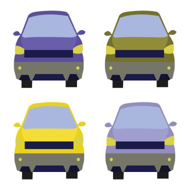 Cars front view illustration