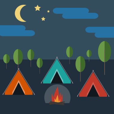 Camping in Wild Nature 