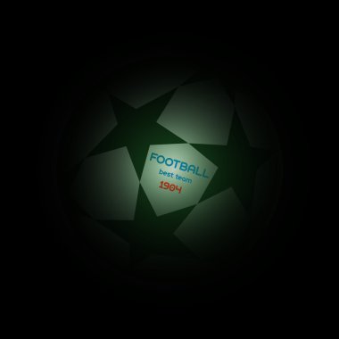 Champions league soccer ball with starts