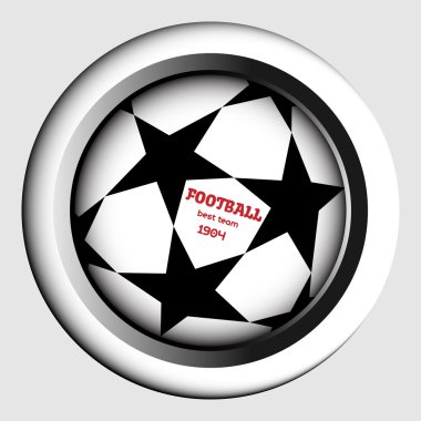 Champions league ball with starts
