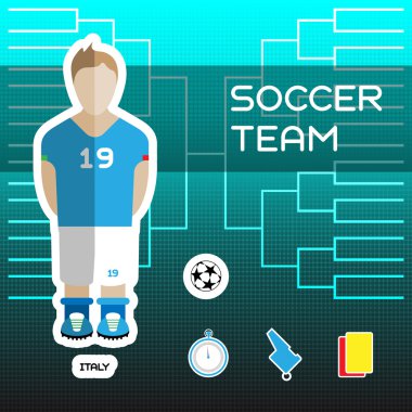 Italy Soccer Team clipart