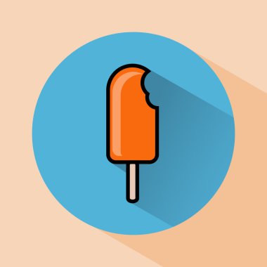 Colorful ice lolly doodle icon