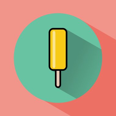 Colorful ice lolly doodle icon