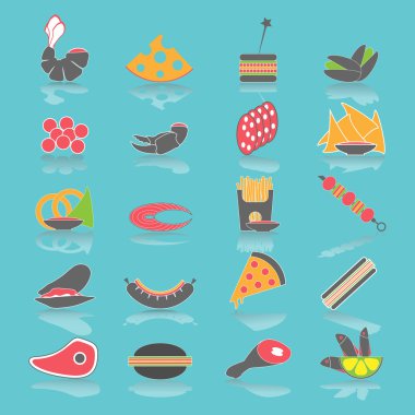 Renkli düz gıda aperatifler