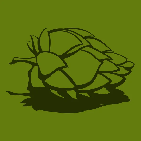 Hop fleur Bière ingrédient — Image vectorielle