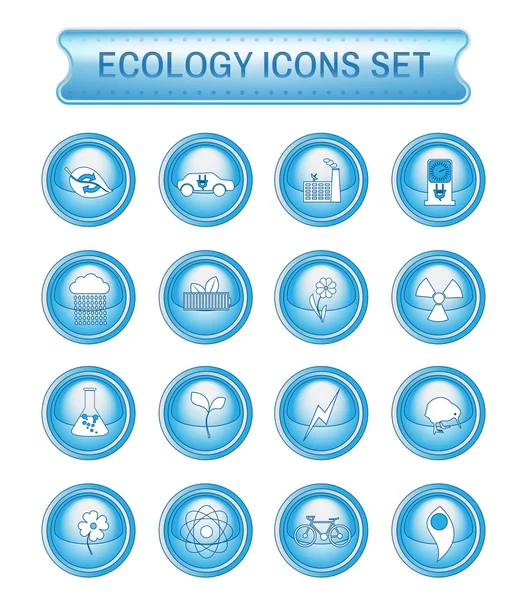 Ecologie logo pictogrammenset. — Stockvector