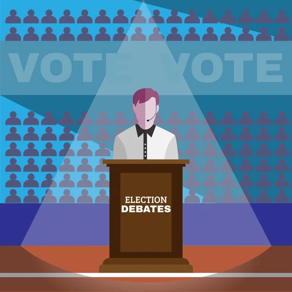 Debatten verkiezingscampagne — Stockvector