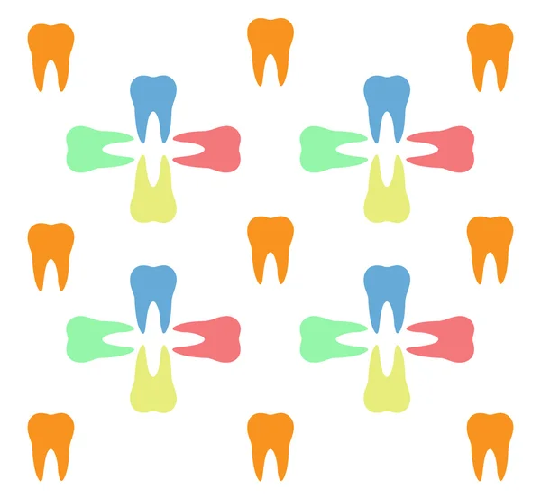 Colorful teeth pattern — Stockový vektor