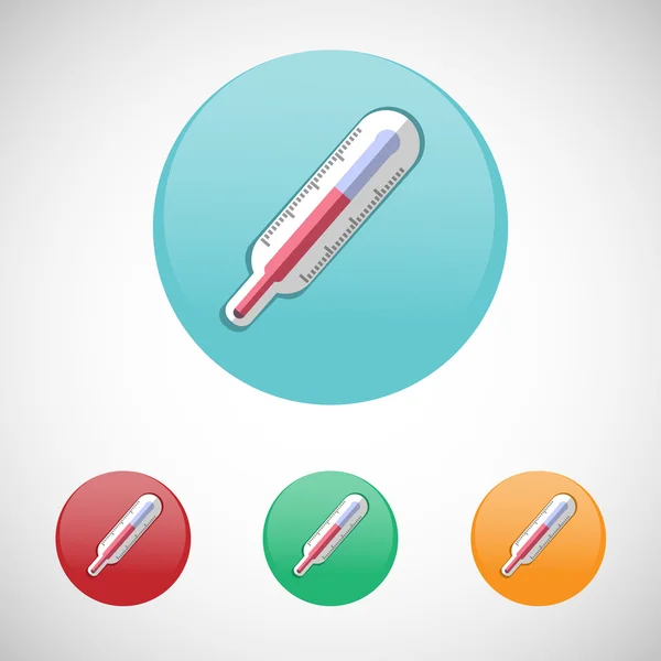 Thermometer icon set. — Stock Vector