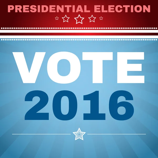 EE.UU. Elecciones presidenciales Voto 2016 Banner — Vector de stock