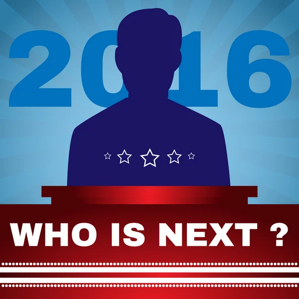 Elecciones 2016 Quién es el próximo Presidente Banner — Archivo Imágenes Vectoriales