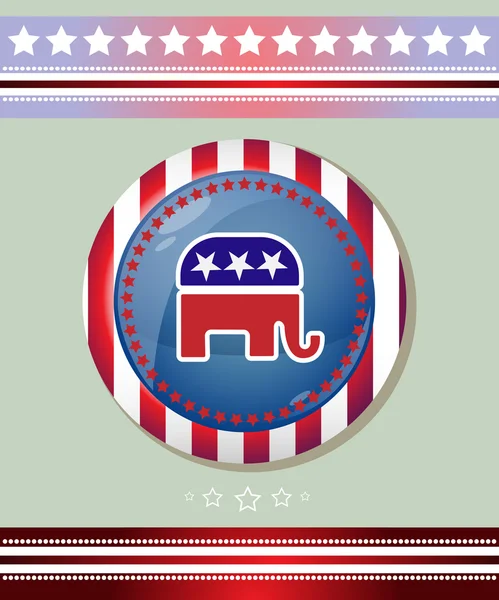 US-republikanisches Elefantensymbol-Banner — Stockvektor