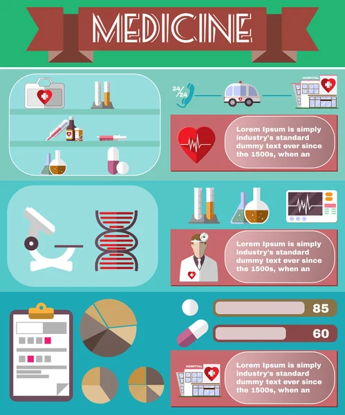 Volante de diseño de salud . — Vector de stock