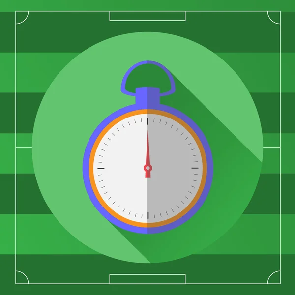 Soccer Chronomètre icône ronde — Image vectorielle