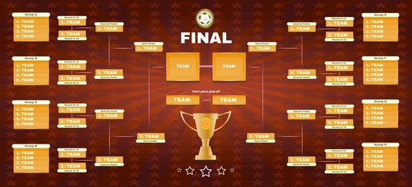 Soccer Champions Final Spreadsheet — Stockový vektor