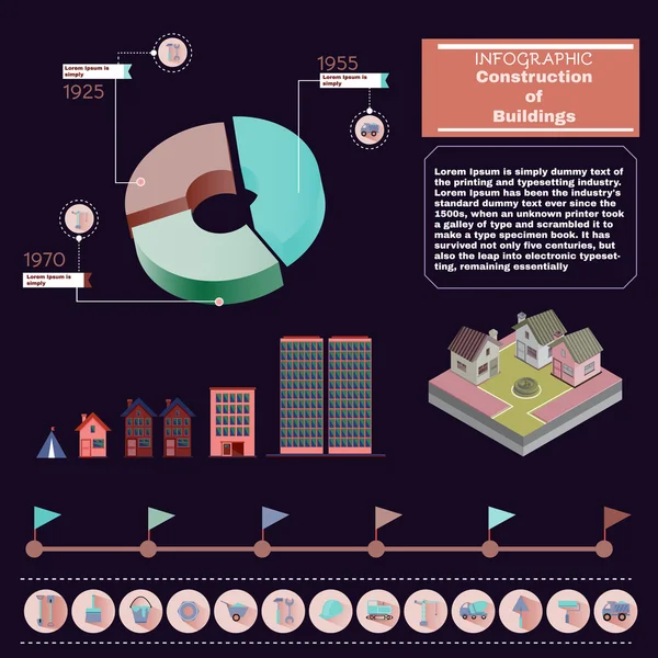 Construction Infographics Illustration — Stock Vector