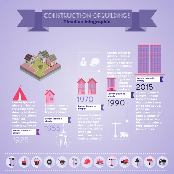 Construction Infographics Illustration — Stock vektor