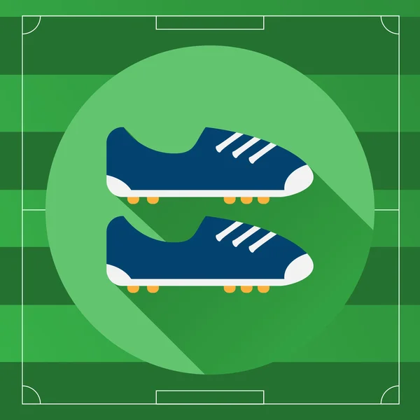 Botas de fútbol clásico icono redondo — Archivo Imágenes Vectoriales