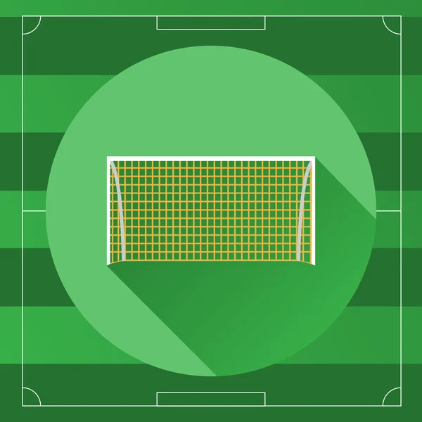 Soccer Goal round icon — ストックベクタ