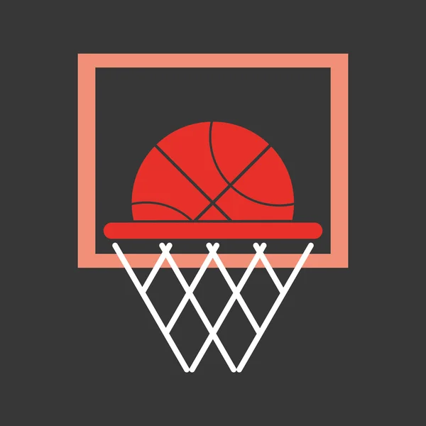 Basketball objects icon — Stock Vector