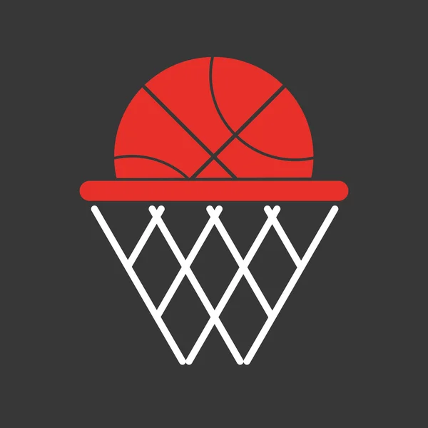 Basketball objects icon — Stock Vector