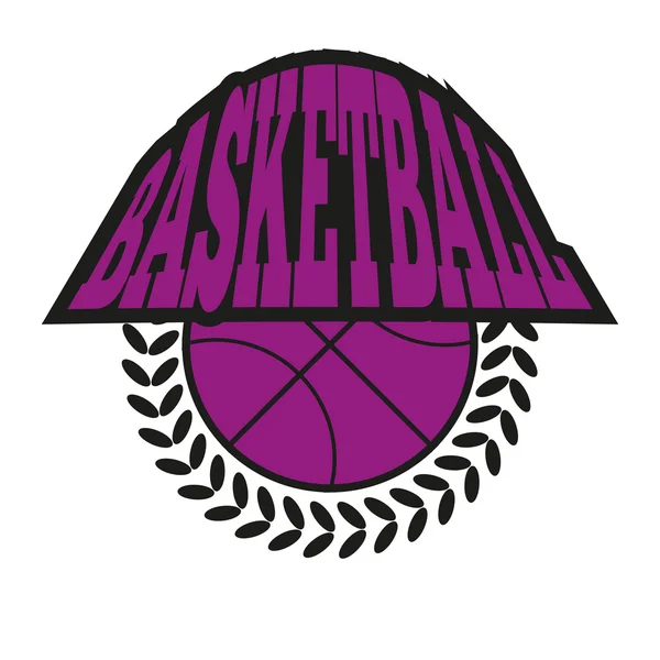 Basketball Badge with Stars — 스톡 벡터