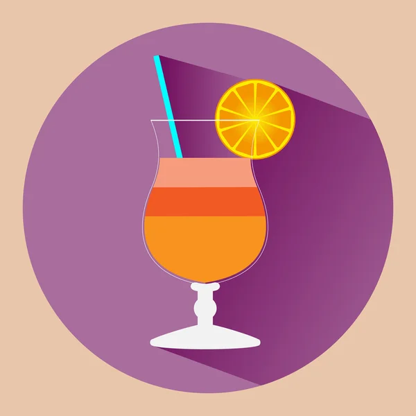 Κοκτέιλ με αλκοολούχο ποτό — Διανυσματικό Αρχείο
