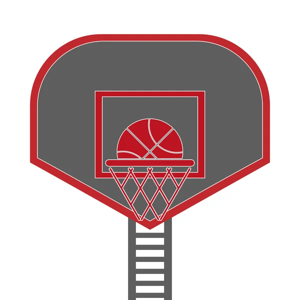 Ícone de objetos de basquete — Vetor de Stock