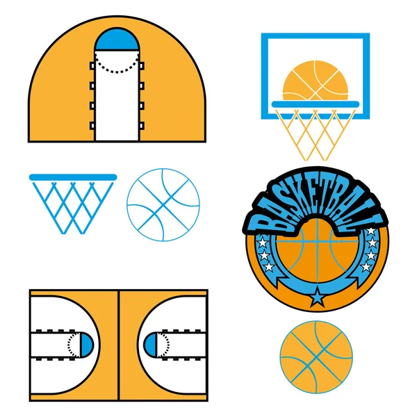 Basketball Game Objects Icons