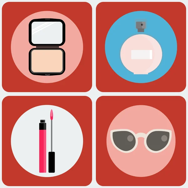 Beauty icon set — Stock Vector