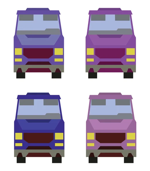 Illustration Minibus vue de face — Image vectorielle