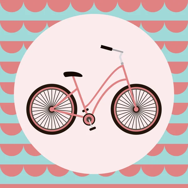 Bicycle vector greeting card — Stock Vector