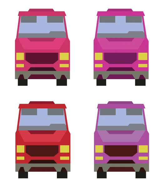 Minibus front view illustration — Stock vektor