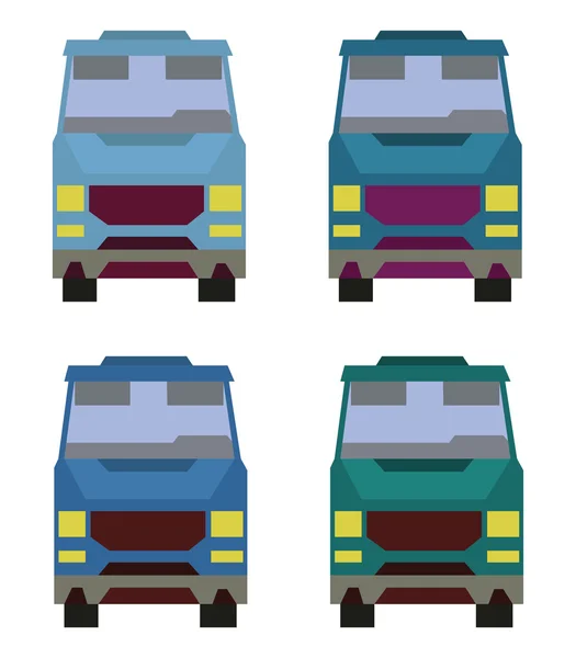 Illustration Minibus vue de face — Image vectorielle