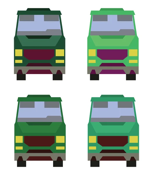 Minibus front view illustration — Stock vektor