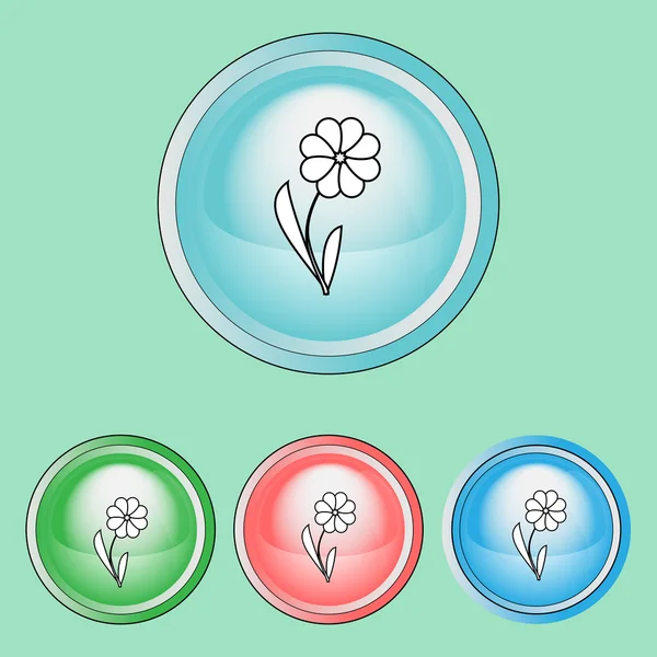 Ecology Icons Set. Flora. Nature protection — Stockvector