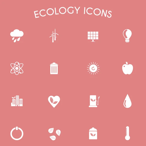 Conjunto de iconos de ecología — Vector de stock