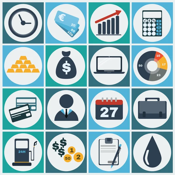 Colorful  Economy icon set — Stock Vector